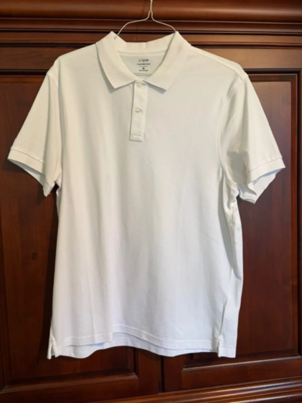 J Crew Mens White Flex Pique Polo XL